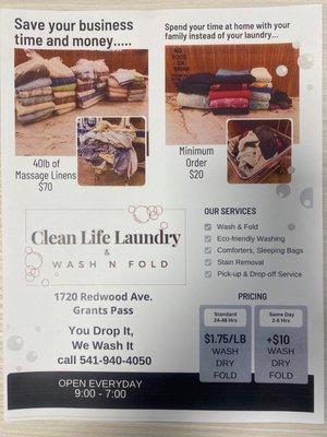 Wash N Fold services