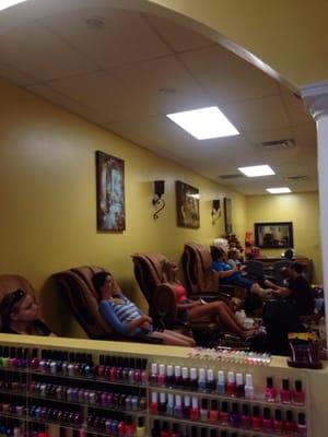 Busy day for pedicures.