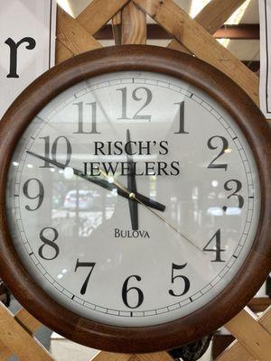 Risch's Jewelry and watch repair clock!