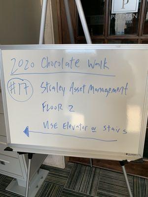 Sign for 2020 Van Wert Chocolate Walk