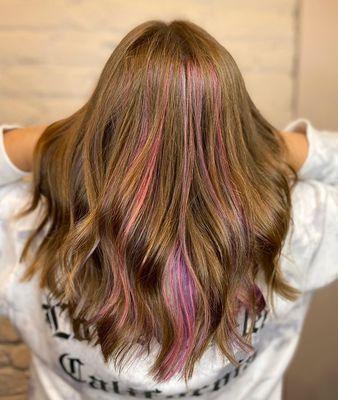 First impression of Peek-a-boo VIVID HAIRCOLOR for tween girl- check other pics for a fun surprise