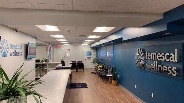 Interior of Temescal Wellness in Framingham, MA