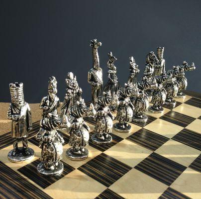 Brass Animalia Chess Set