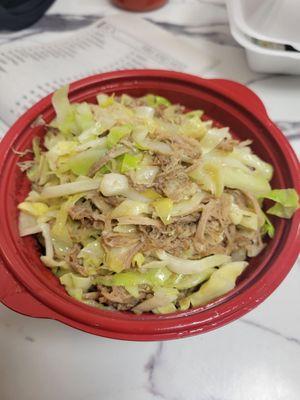 Kalua Pork with Cabbage over rice