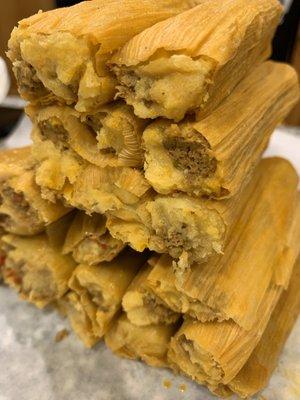 Tamales ready to eat