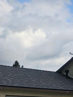 My house looks different now with a new roof.