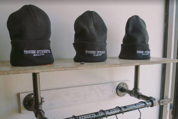 These Streets beanies and merch.