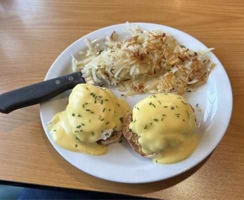 Fried green tomato Eggs Benedict special