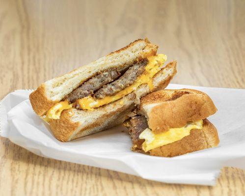 Breakfast sandwich with sausage