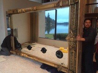 12x8 fr antique mirror, 2000 lbs