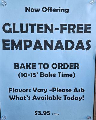 New empanadas