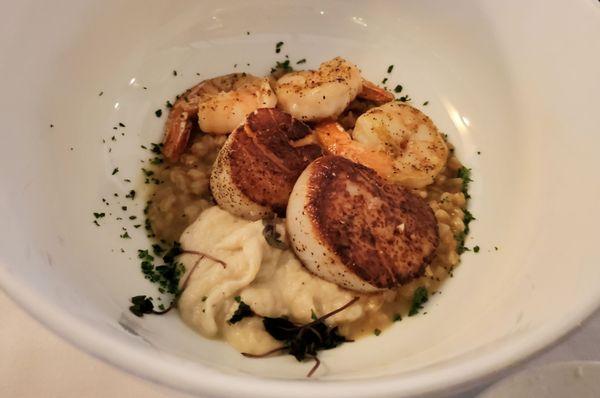 Shrimp and scallop risotto