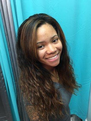 Highlights with a Full Sew-in Weave