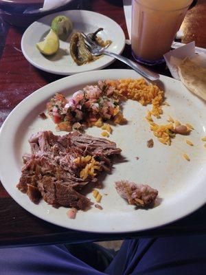 Carnitas, the Charlotte beans are great