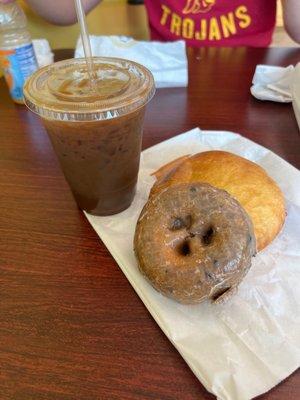 Vietnamese coffee  Blueberry donut Sausage egg & cheese Kolache