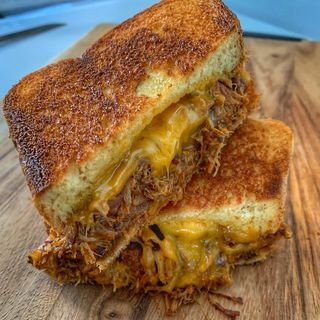 BBQ Pulled Pork Grill Cheese on Texas Toast