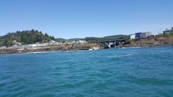 Depoe Bay from just off shore.