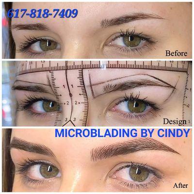 Microblading services by Cindy. 617-818-7409 Call for a ftee consultation