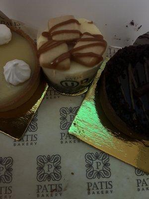 Salted Caramel Cheese Cake, Mini Lemon Strawberry Tart,Chocolate Caramel Tart