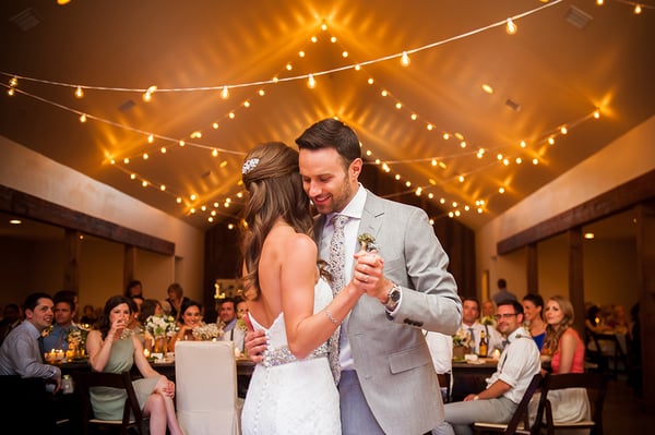 First dance beneath HH's string lights