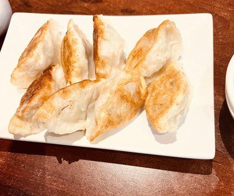 Fried pork gyoza (potstickers)