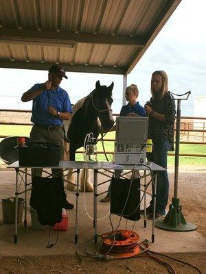 Dr.Cooper and staff performing a gastric endoscopy