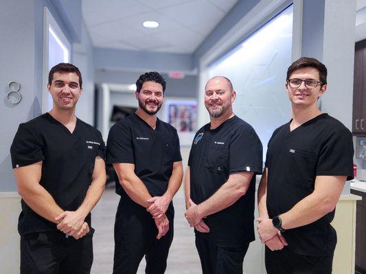 Our doctors: Dr. Nikola Skakavac, Dr. Christopher Chiaramonte, Dr. John Raulerson and Dr. Kyle Shtern