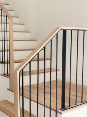 Custom stair design by Decorotation Interiors for project in Alameda