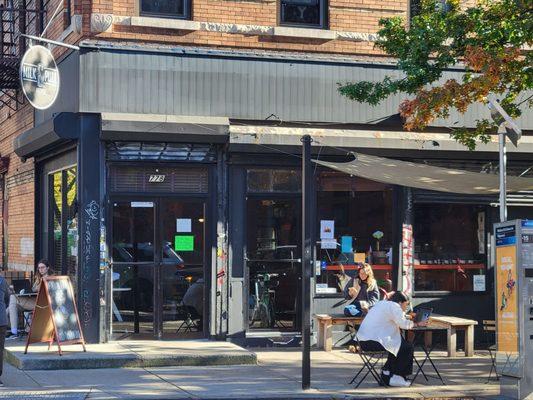 Storefront and sidewalk cafe