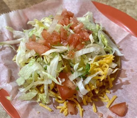 My favorite, "The Bean tostada."