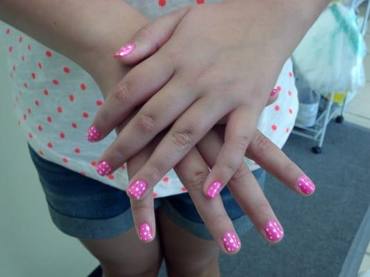 Kaitlin and her new nails :D