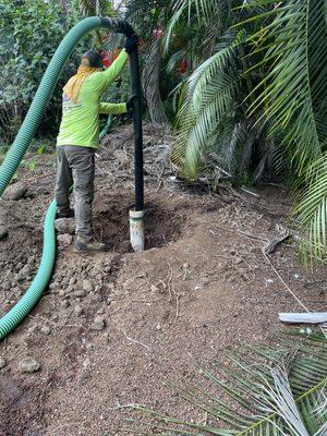 Septic Tank pump out in Kailua-Kona.