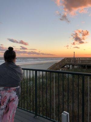 View from pool deck at sunset!