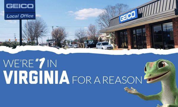 GEICO, the number one insurance company in Virginia, has a local office in Richmond, VA.  Come visit us today.