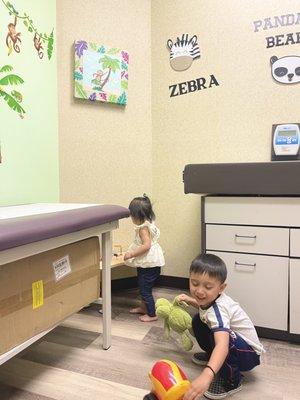 First time seeing them enjoying being at the doctors !