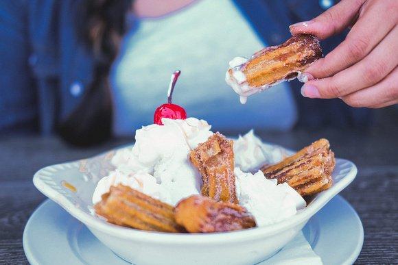 Caramel Churro Ice Cream Sundae