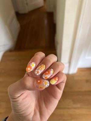 My nails - she was able to work from a picture on Pinterest