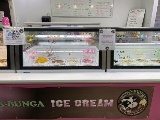 Ice cream counter