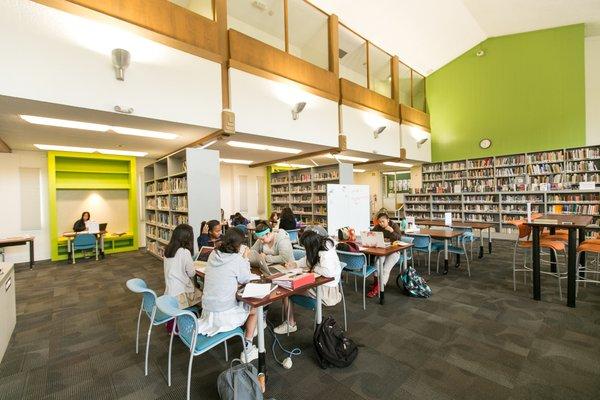 Students from all divisions studying in the Academic Resource Center.