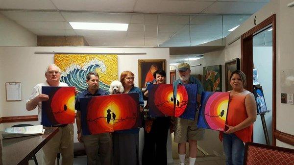 Sip & Paint Evening Classes
 Thursday evenings...Art Walk and Paint for $10.  First come get a seat!