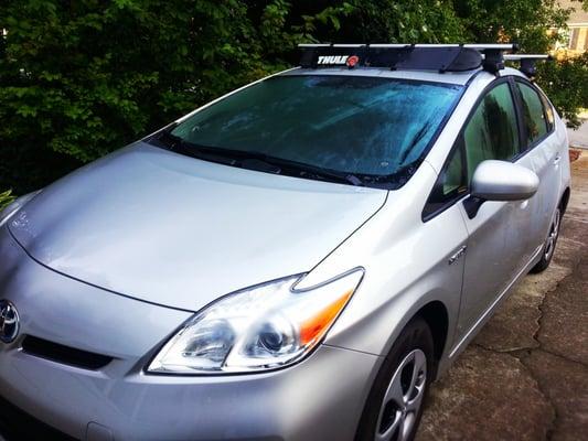 This is how clean my car was right after leaving Camel Car Wash in East Cobb, their wash had no problem with my roof rack!