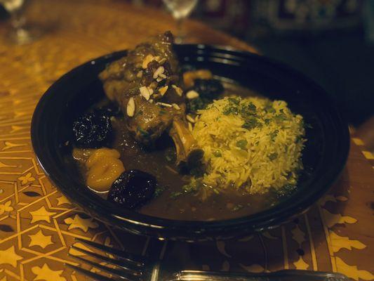 Lamb Tagine:  very flavorful, tender & tasty says my husband.