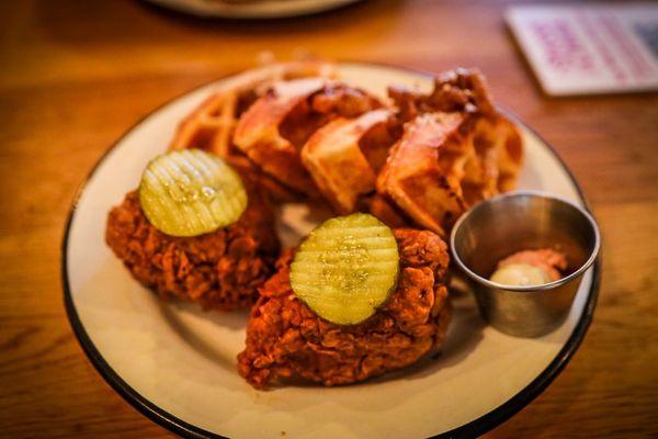 Nashville Hot Chicken and Waffles