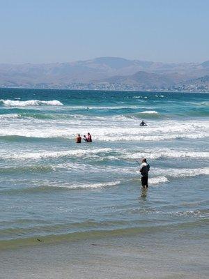 Whether one is fishing, wading, surfing, or just kicking back...Enjoy life at Morro Strand Beach.