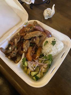 Lomo saltado with chicken