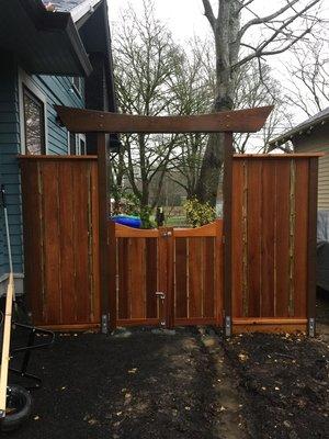 Custom Fence/Gate by Bamboo Craftsman.