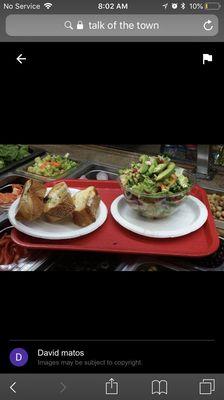 Signature Salad With A Nice Toasted Garlic Bread