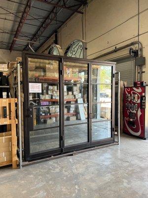 Tri-fold iron door. 108" x 96"