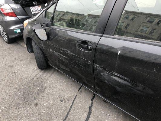 Side swipe damage