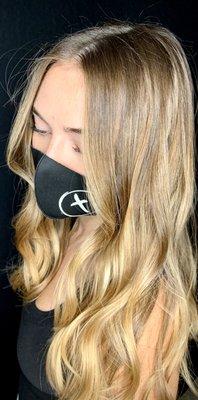 Balayage and gloss.